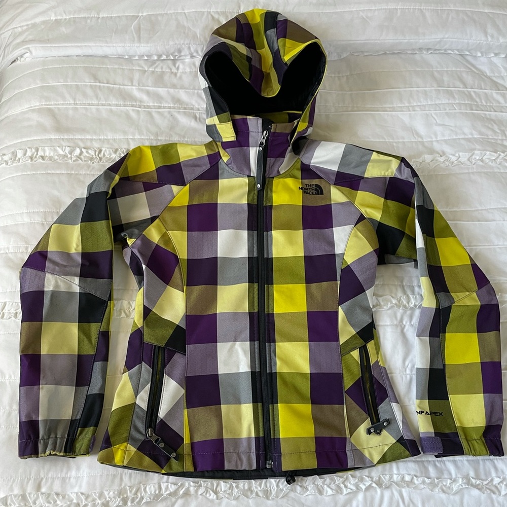 North face plaid/checkered winter coat